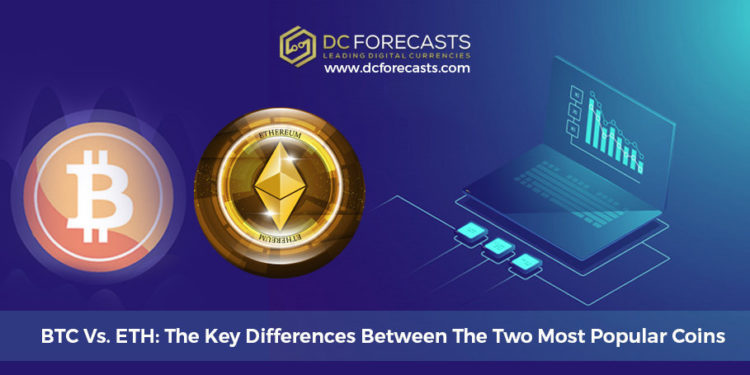 what is the difference between eth and btc