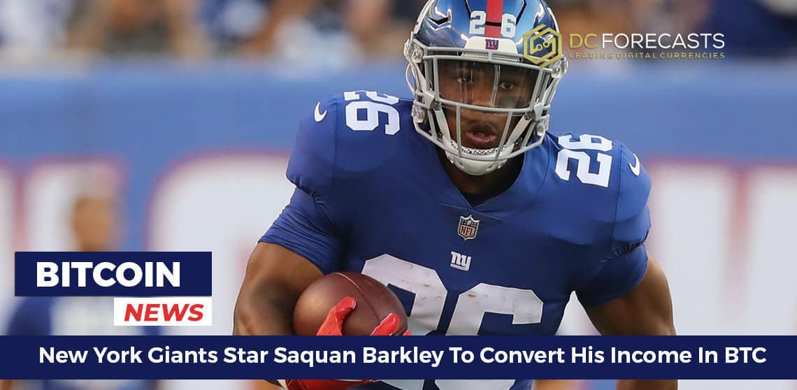 Giants' Saquon Barkley will convert marketing income to bitcoin